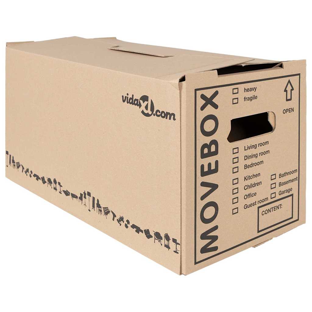 Vidaxl verhuisdoos 20 pcs naturel 59 x 31,5 x 31,5 cm karton