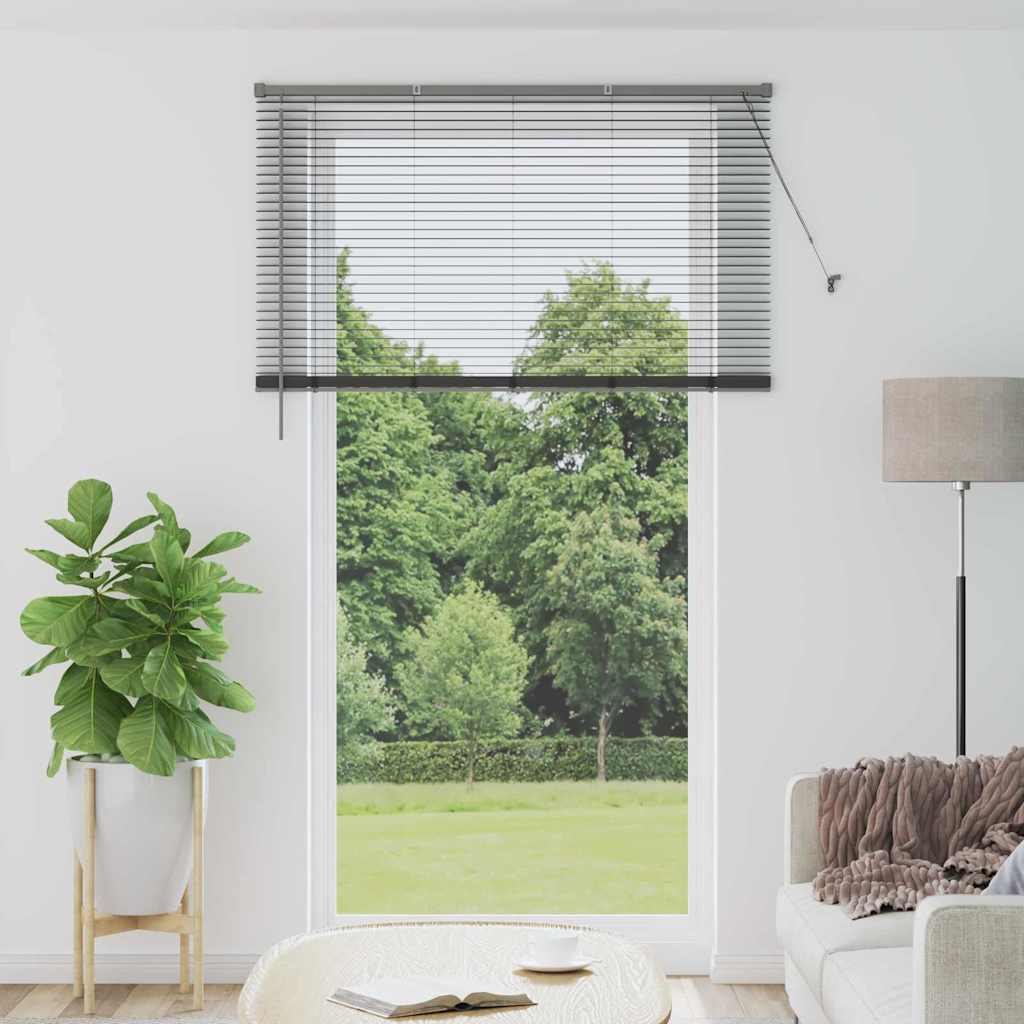 Vidaxx persianas venecianas gris oscuro 220 x 130 cm aluminio