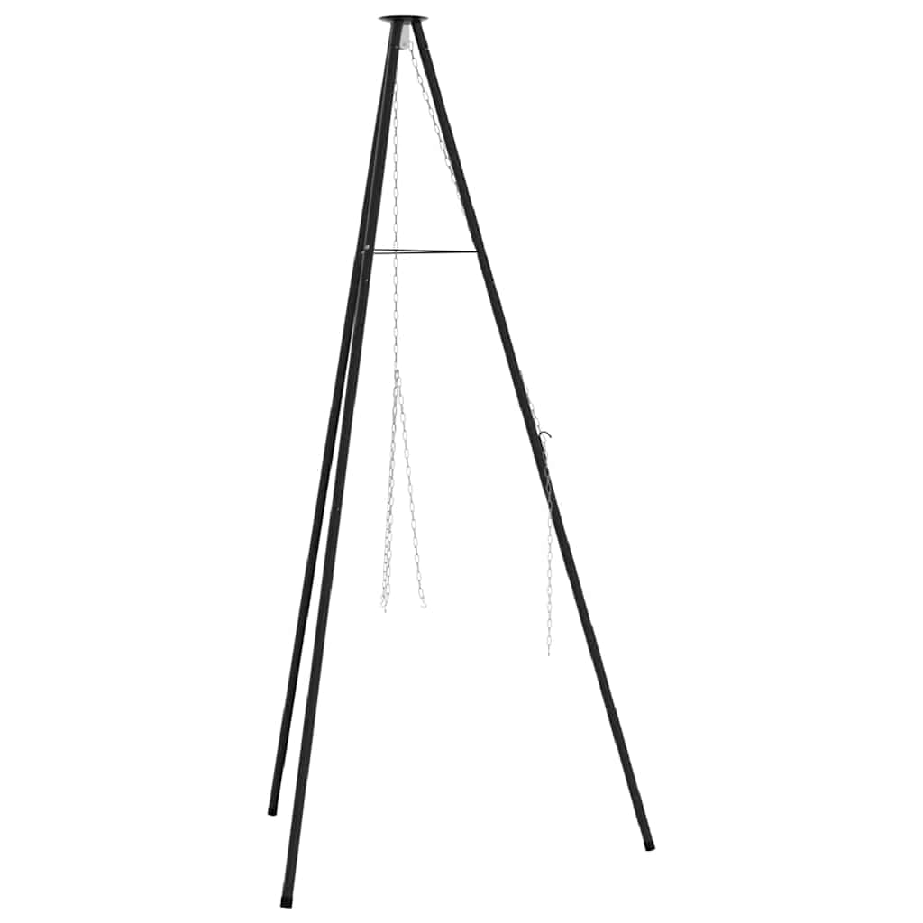 Vidaxl kampvuur tripod zwart 92 x 92 x 191,5 cm staal
