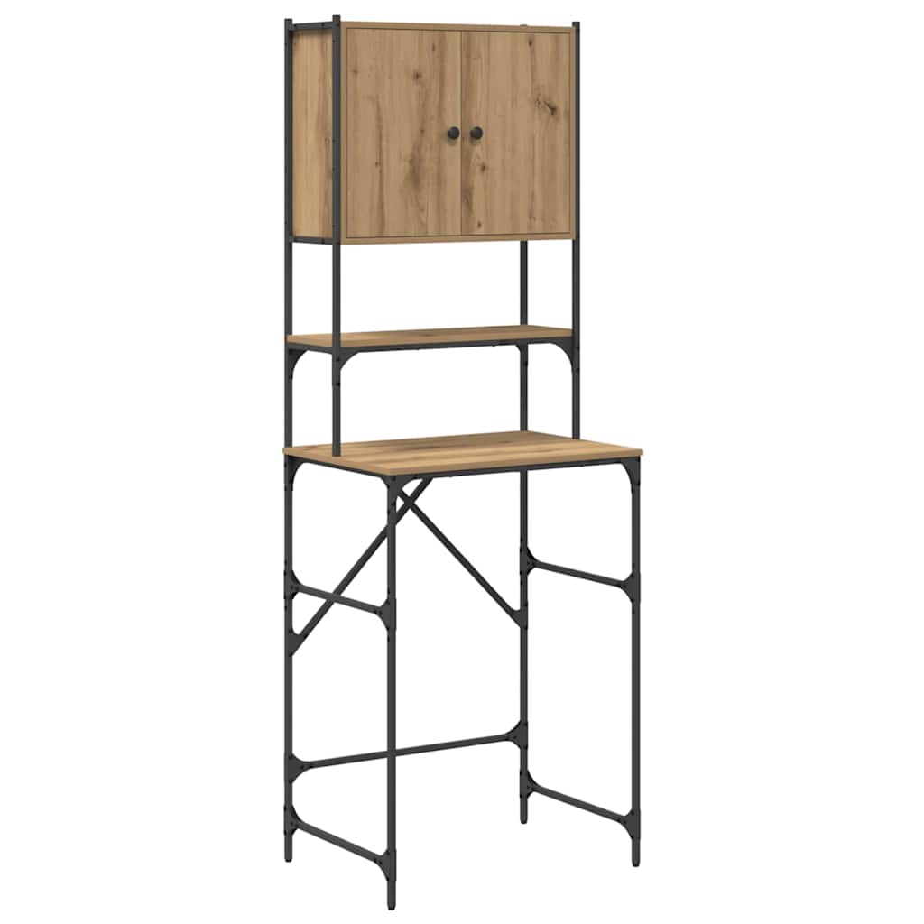Mobile lavatrice Vidaxx rovere artigianale 68 x 48,5 x 194 cm finitura legno
