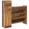 Vidaxxl scarpiera con cassetto legno vecchio 100,5 x 28 x 100 cm legno composito