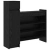 Vidaxl schoenenkast zwart eiken 100,5 x 28 x 100 cm bewerkt hout