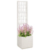 Vidaxl bloembak wit 36 x 36 x 140 cm kunststof