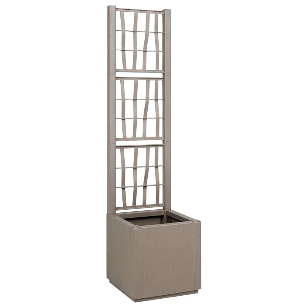 Vidaxx jardinera marrón claro 36 x 36 x 140 cm plástico
