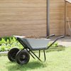 Vidaxl kruiwagen zilver en zwart 137 x 60 x 65,5 cm staal