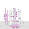 Vidaxl tuinpoort met slot grijs 100 x 100 cm staal