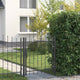 Vidaxl tuinpoort met slot grijs 125 x 100 cm staal