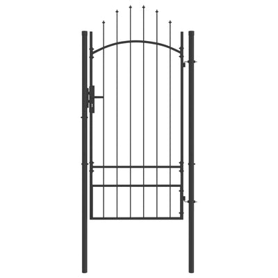 Cancello da giardino VidaXL con serratura in acciaio grigio 200 x 100 cm