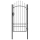 Cancello da giardino VidaXL con serratura in acciaio grigio 200 x 100 cm