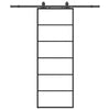 Vidaxl schuifdeur met beslagset 76x205 cm esg glas zwart