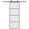 Vidaxl schuifdeur met beslagset 76x205 cm esg glas zwart