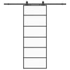 Vidaxl schuifdeur met beslagset 76x205 cm esg glas zwart