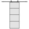 Porta scorrevole VidaXL con set ferramenta 76x205 cm vetro ESG nero