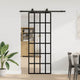 Vidaxl schuifdeur met beslagset 76x205 cm esg glas zwart
