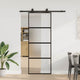 Vidaxl schuifdeur met beslagset 76x205 cm gehard glas zwart