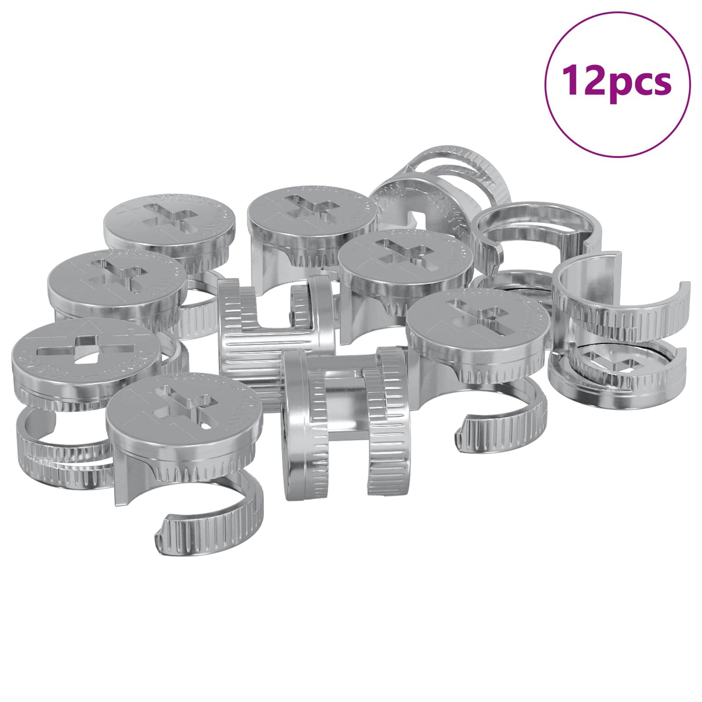 Dadi autobloccanti Vidaxl 12 pezzi argento 12 x 10 mm in acciaio