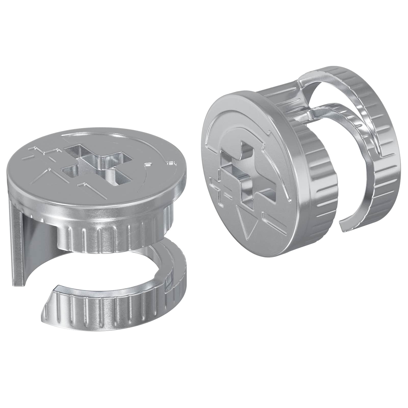Dadi autobloccanti Vidaxl 2 pezzi argento 15 x 11,5 mm in acciaio