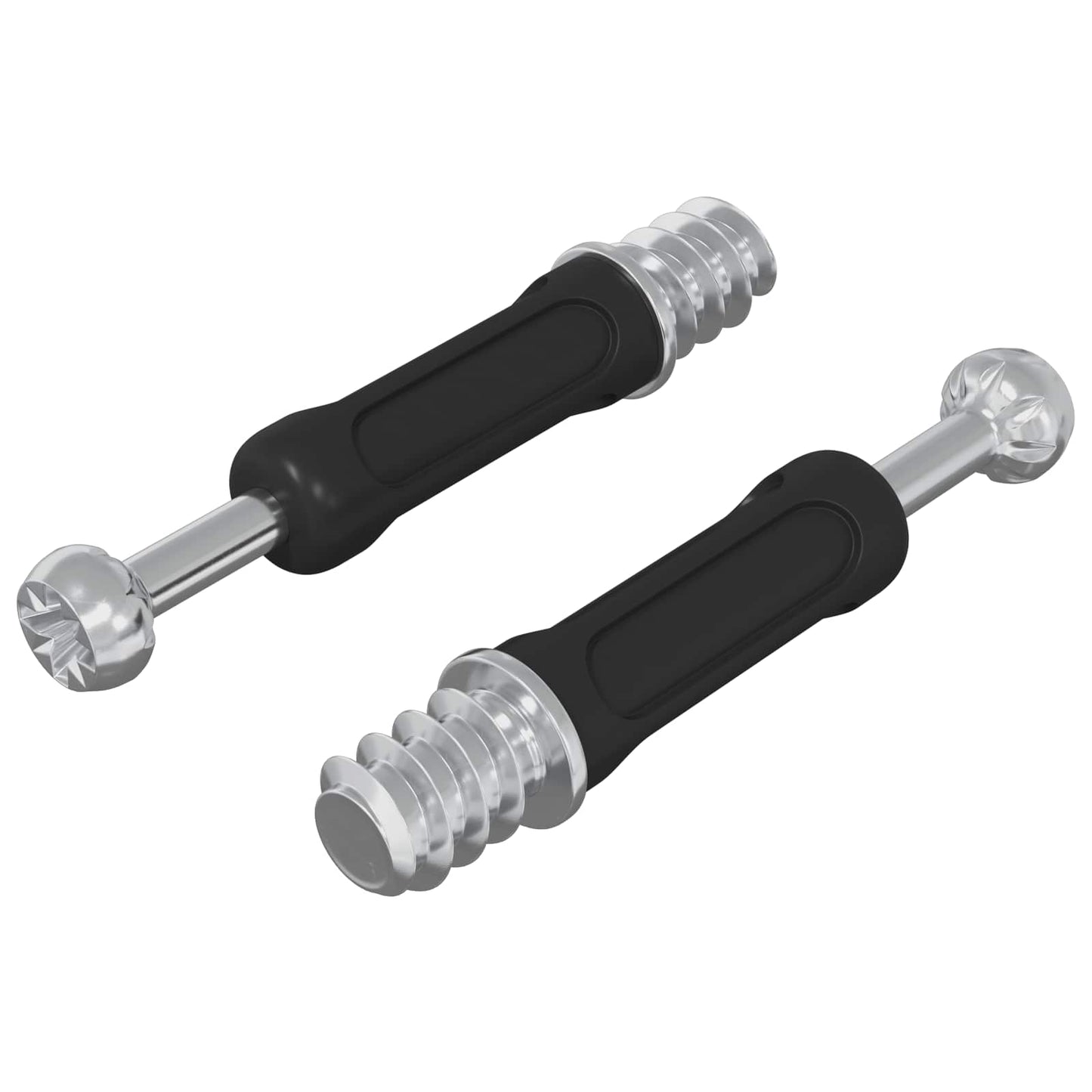 Bullone per serratura a camma Vidaxl 2 pezzi argento e nero m6 x 40 mm