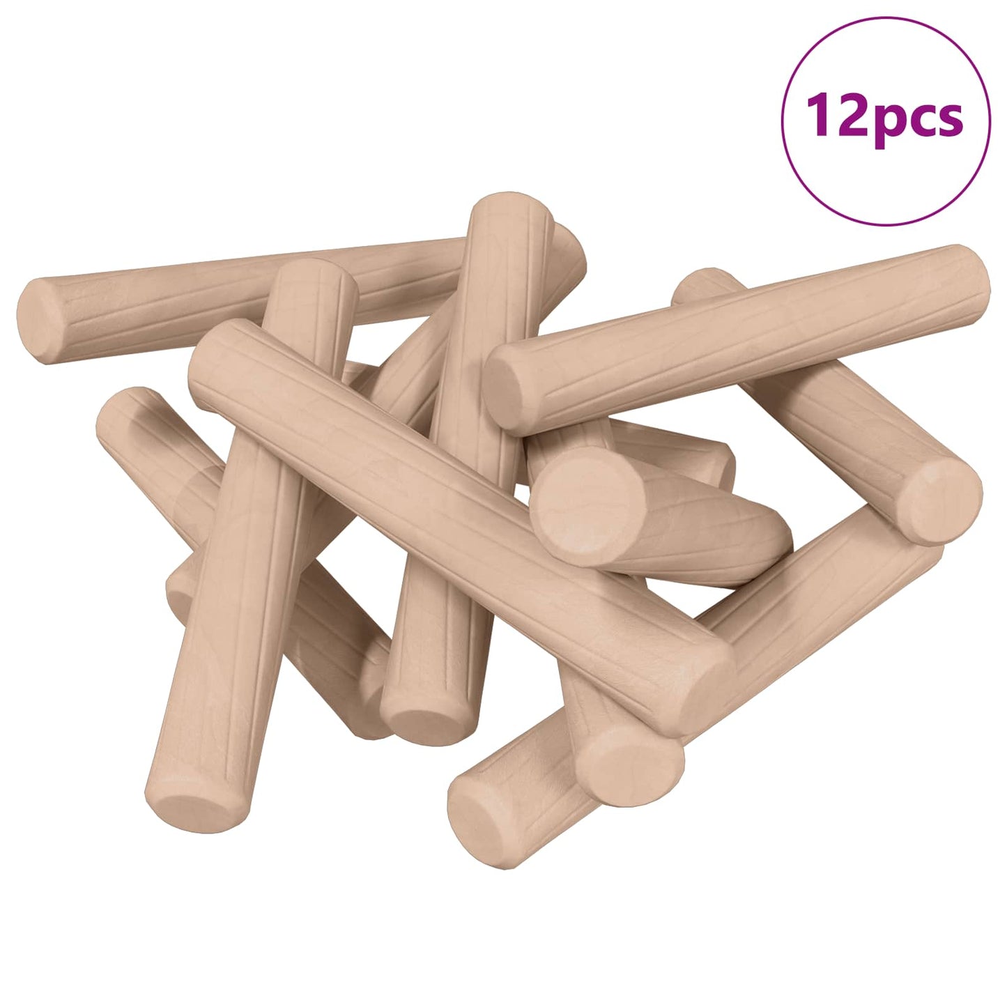 Tacos de madera vidaxxl 12 piezas marrón ø6 x 40 mm madera maciza