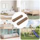 Tacos de madera vidaxxl 2 uds marrón ø8 x 35 mm madera maciza