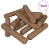 Vidaxl houten dowels 12 pcs bruin ø8 x 35 mm massief hout