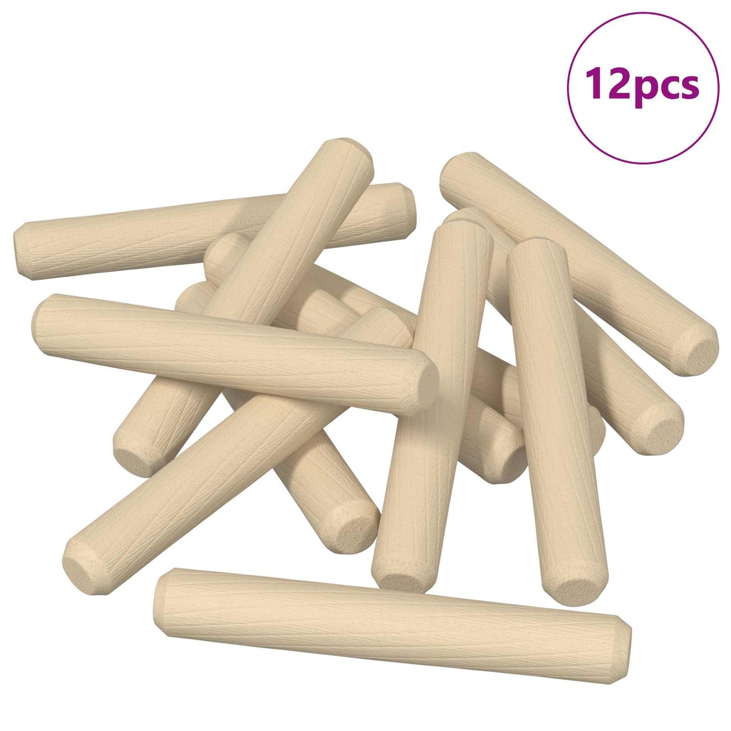 Tacos de madera vidaxxl 12 piezas marrón ø8 x 50 mm madera maciza