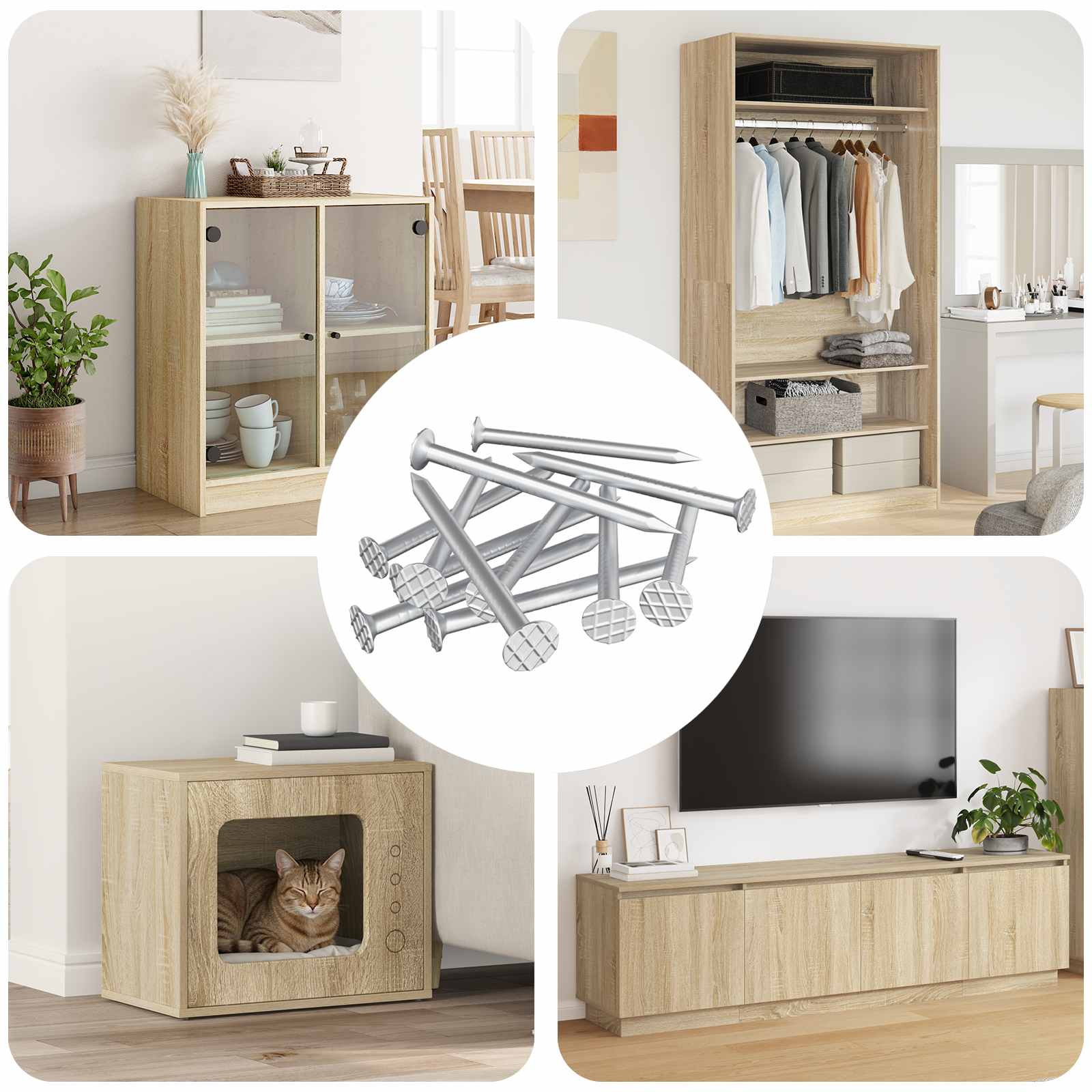 Vidaxl spijkers voor hout 12 pcs zilver ø 3 x 15 mm metaal