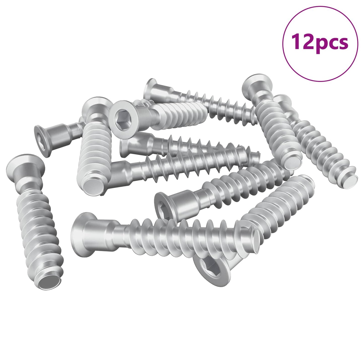 Vidaxl hoofdkapbout 12 pcs zilver m7 x 40 mm staal