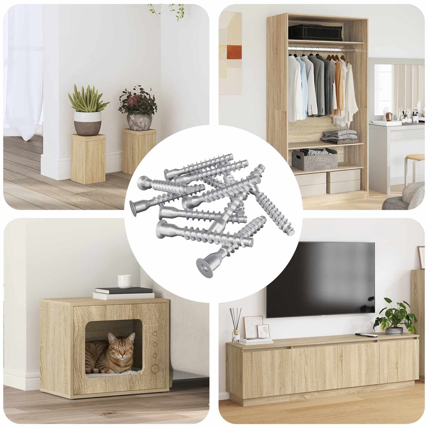 Vidaxl bevestigingsschroeven 2500 pcs zilver metaal