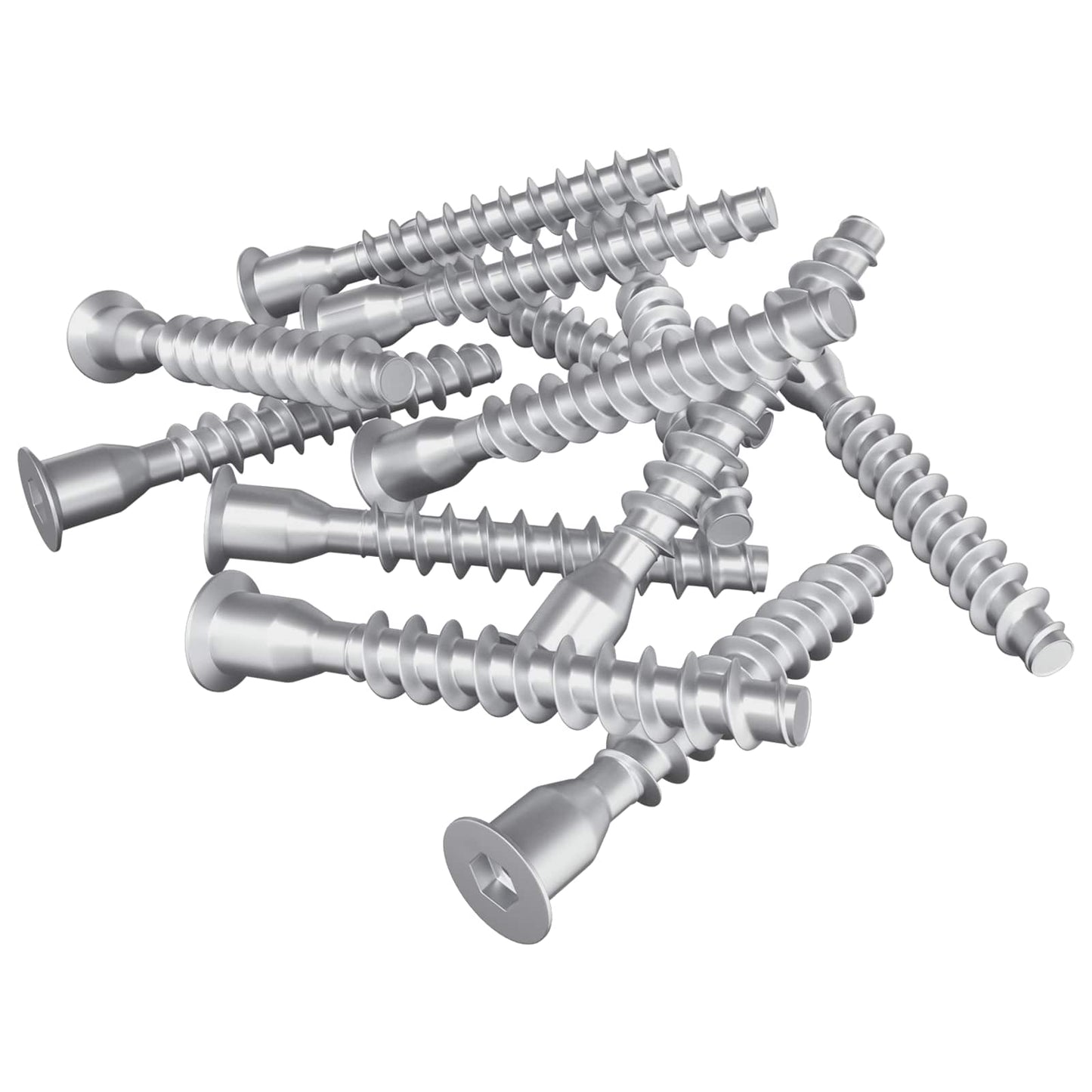 Vidaxl bevestigingsschroeven 2500 pcs zilver metaal
