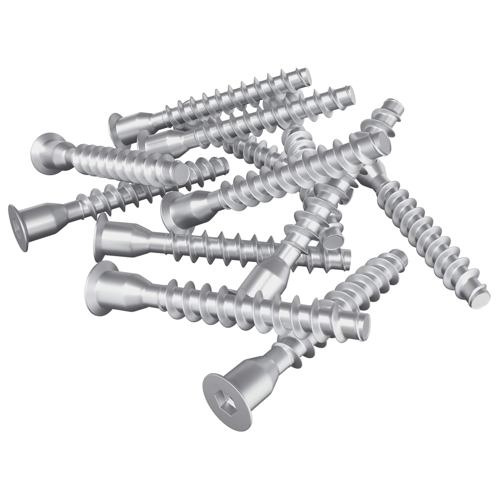 Tornillos de montaje vidaxx 2500 piezas metal plateado