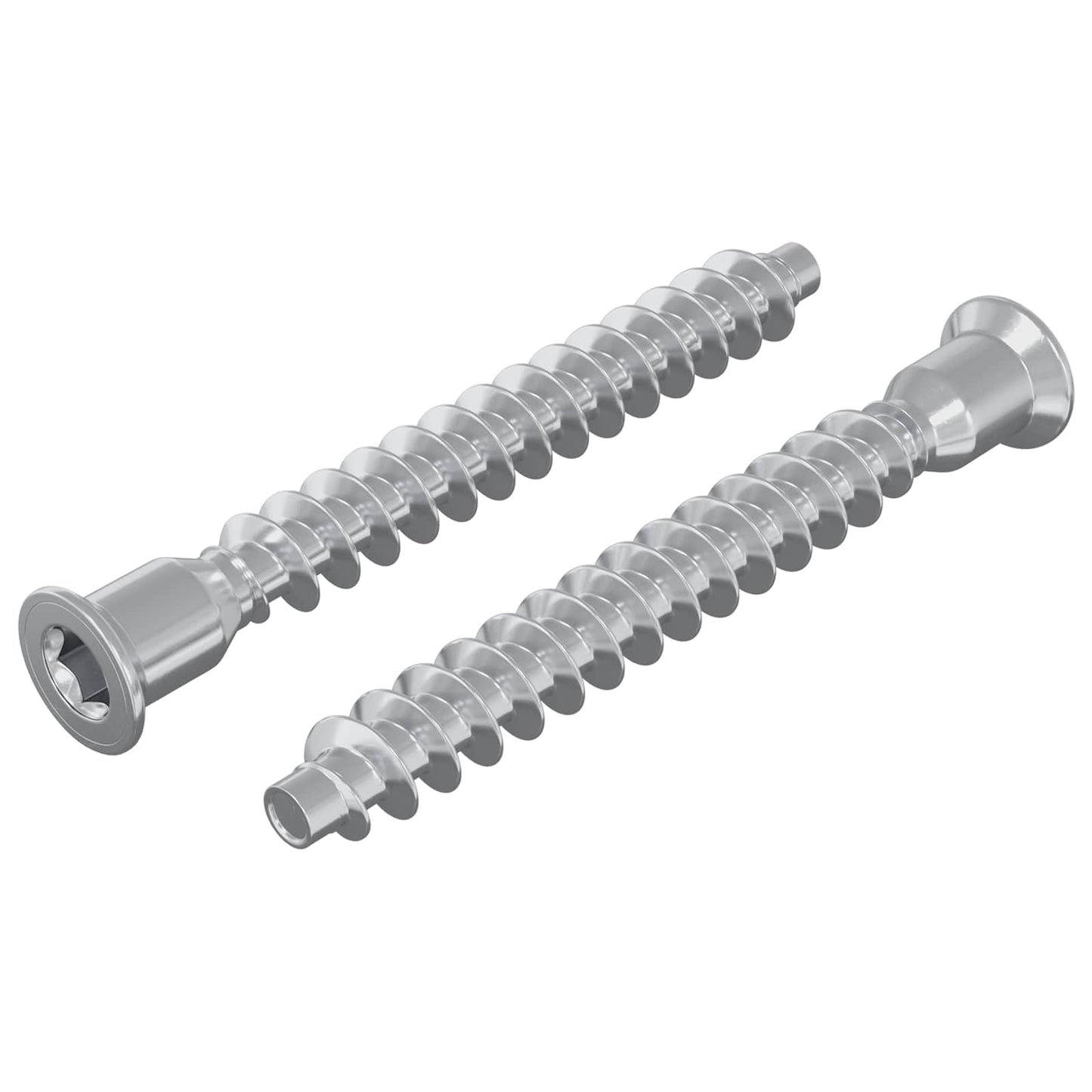 Vidaxl bevestigingsschroeven 2 pcs zilver ø7 x 58 mm metaal