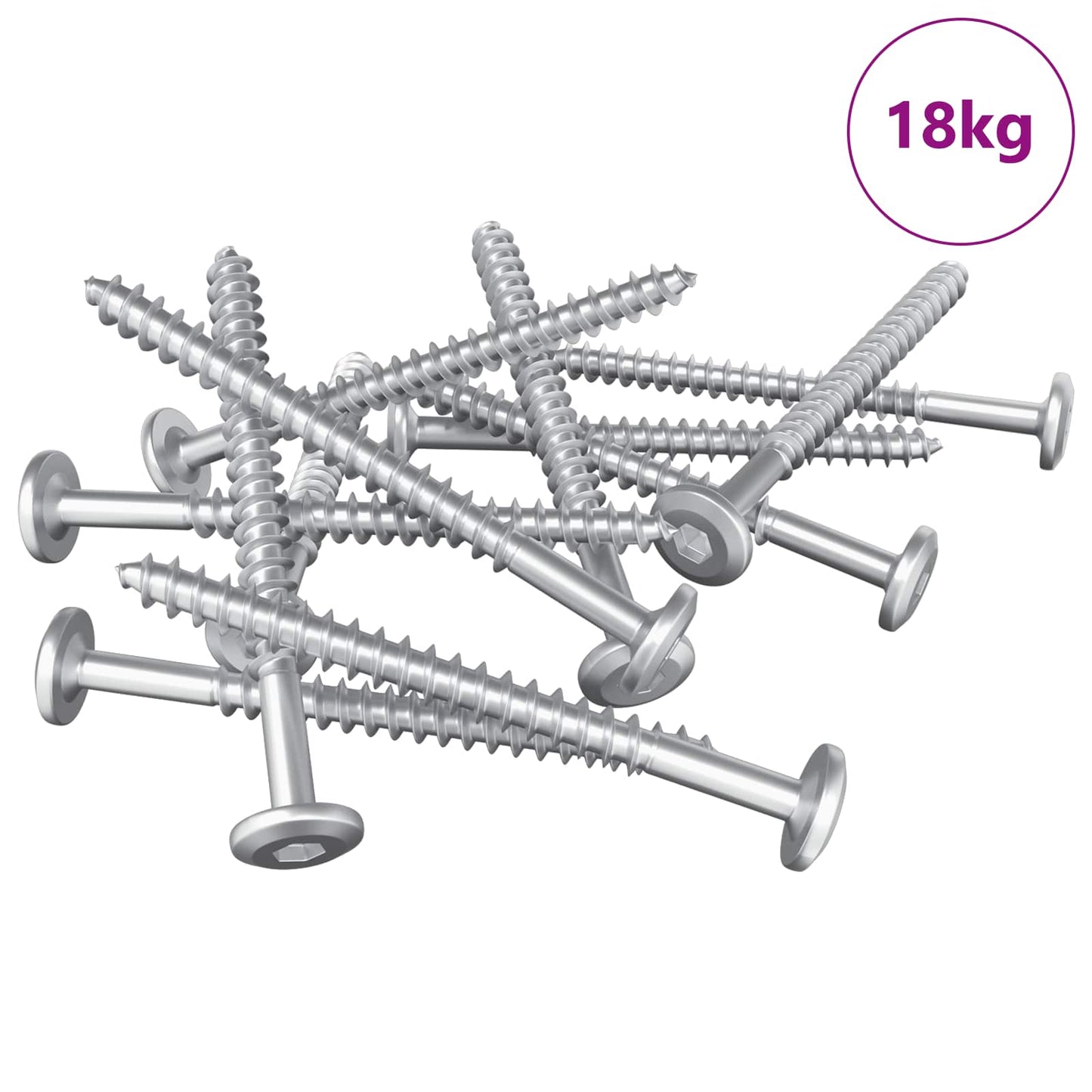 Vidaxl houten schroeven 1900 pcs zilver staal