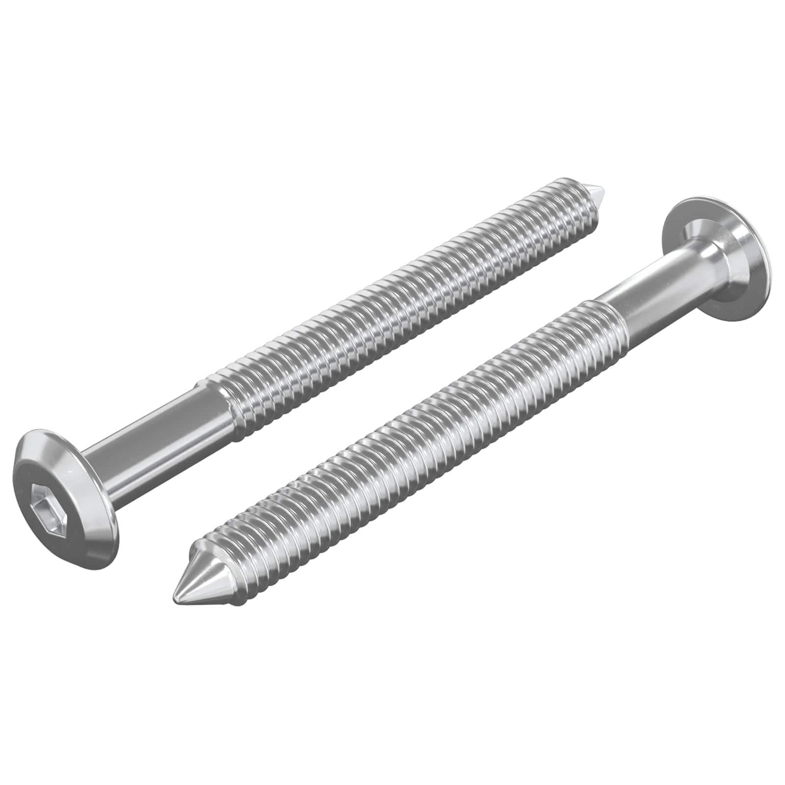 vidaxxl tornillos para muebles 2uds plata m6 x 60 mm acero