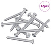 Vidaxl meubelschroeven 12 pcs zilver m6 x 60 mm staal