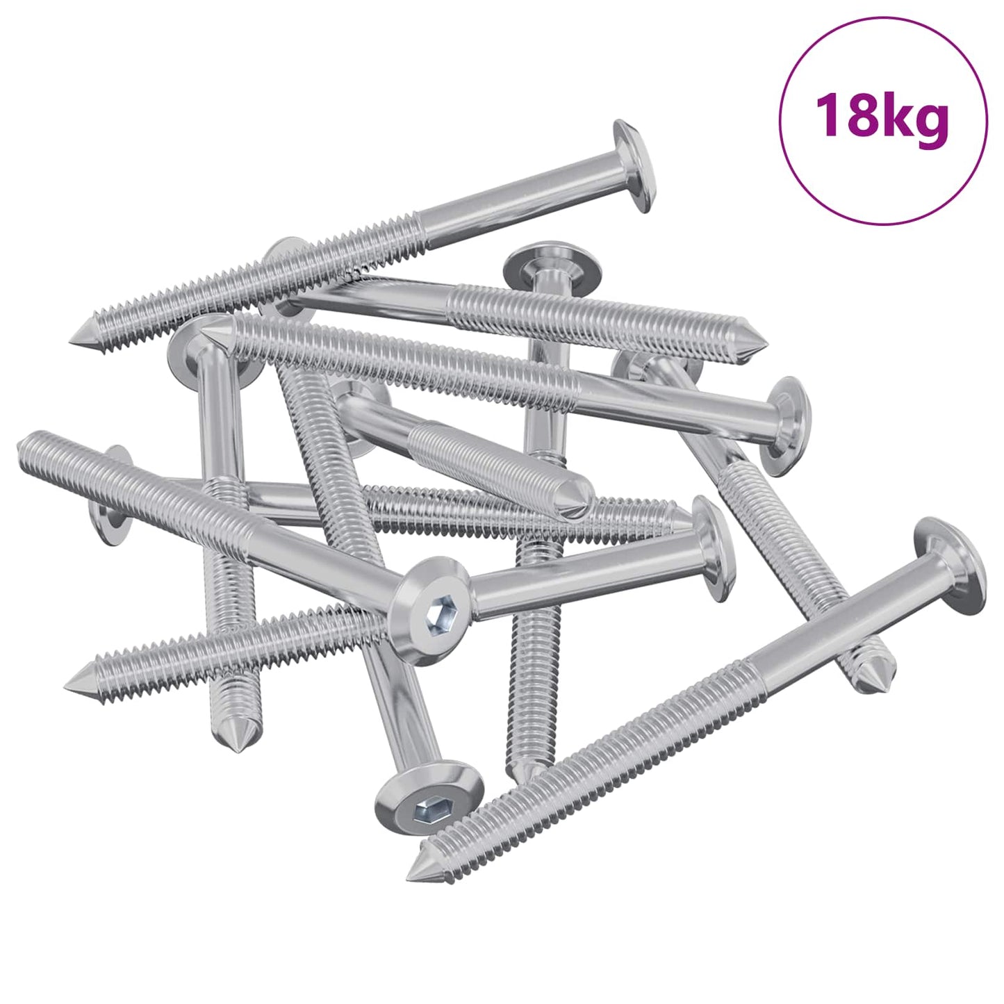 Vidaxl meubelschroeven 1400 pcs zilver staal