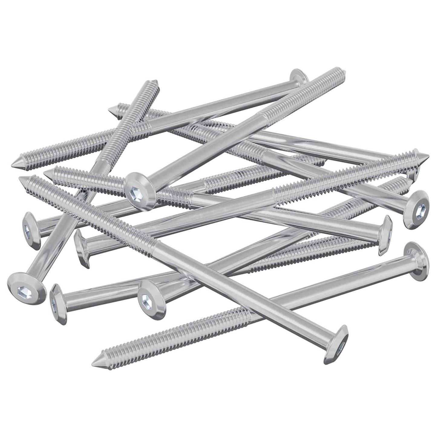 Vidaxl meubelschroeven 12 pcs zilver m6 x 100 mm staal