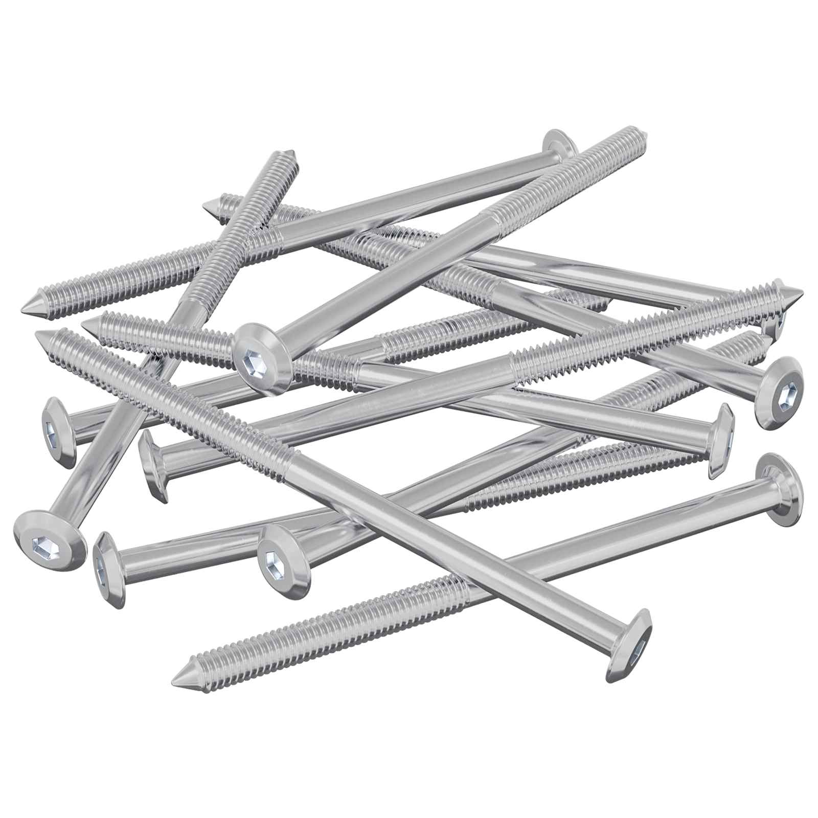 vidaxxl tornillos para muebles 1000 uds acero plateado