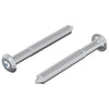 Vidaxl bout 2 pcs zilver m6 x 50 mm staal