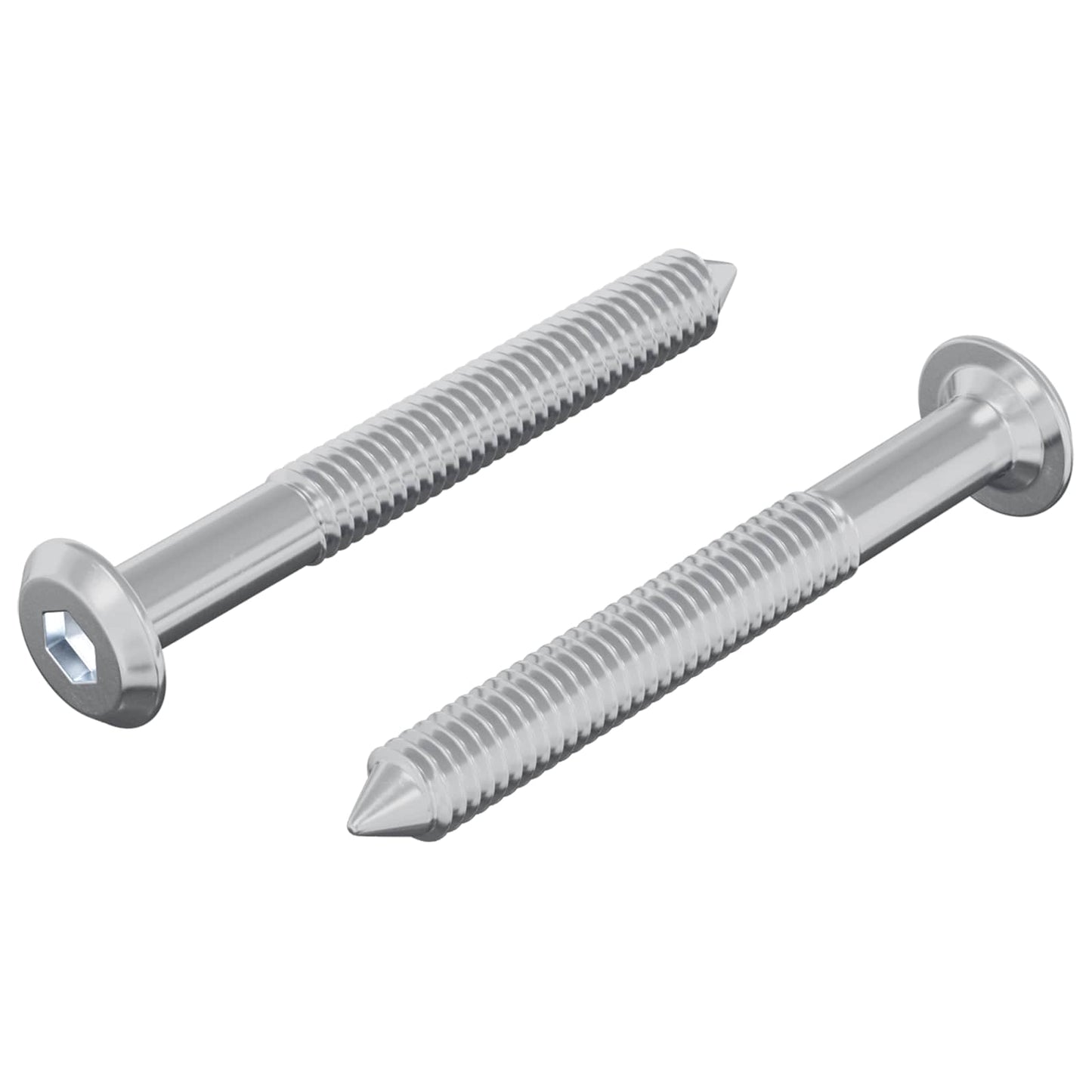 Vidaxl bout 2 pcs zilver m6 x 50 mm staal