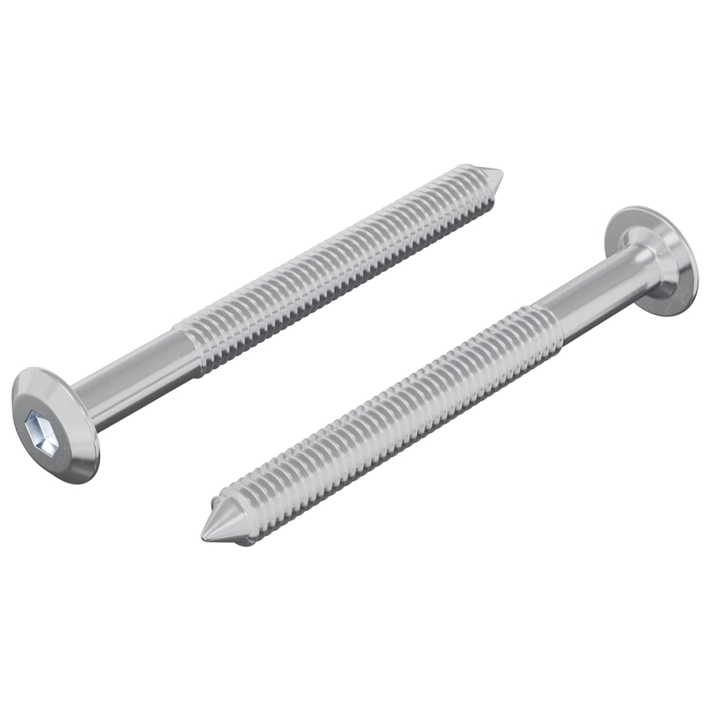 Vidaxl bout 2 pcs zilver m6 x 60 mm staal
