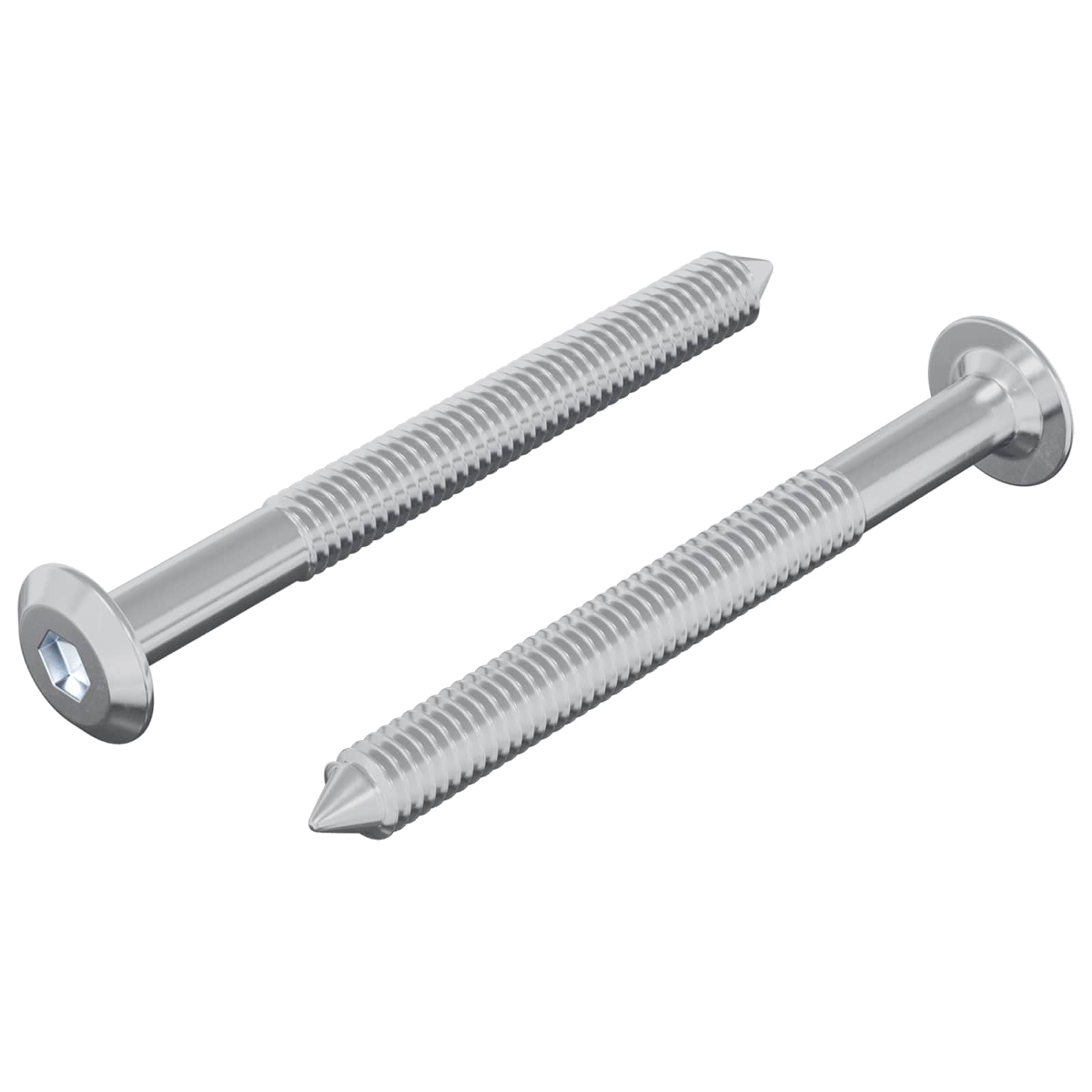 Vidaxl perno 2uds plata m6 x 60 mm acero