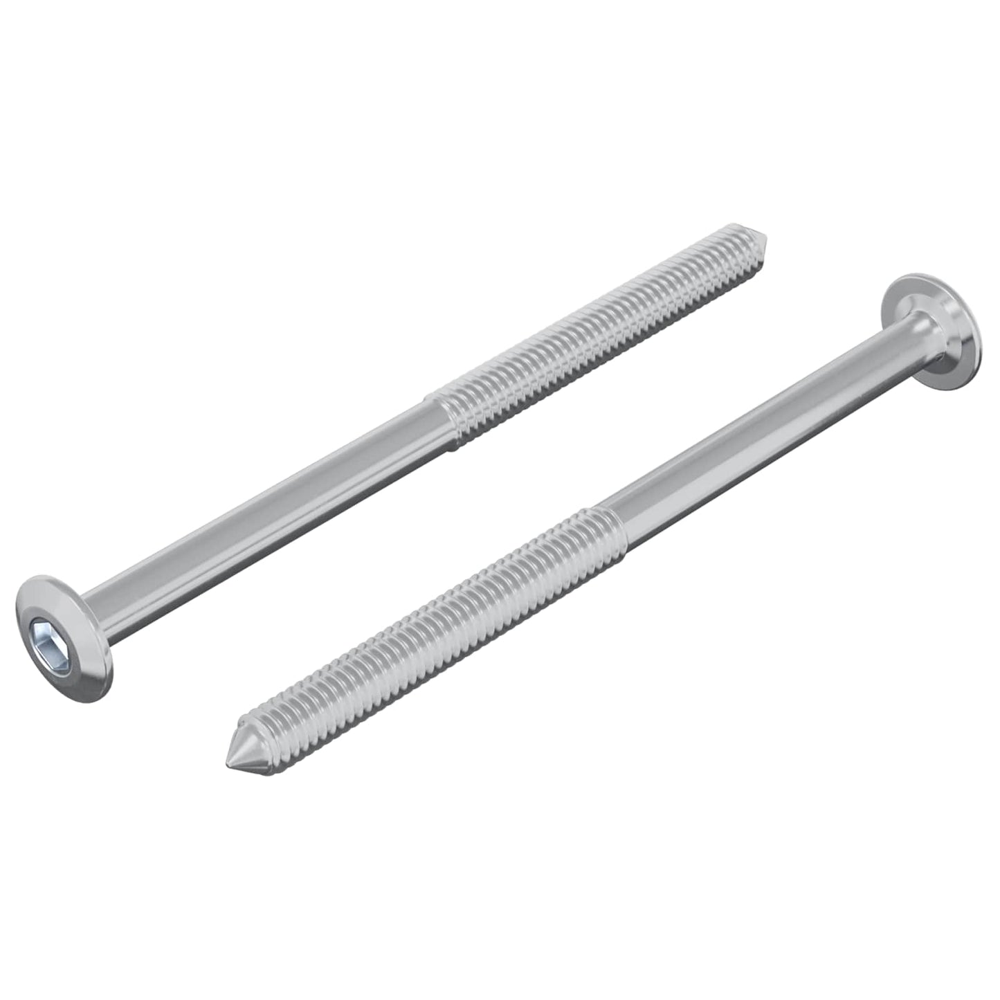 Bullone Vidaxl 2 pz argento m6 x 85 mm in acciaio