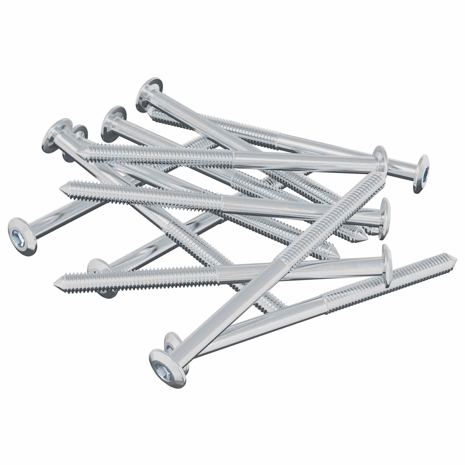 Vidaxl bout 1200 pcs zilver m6 x 85 mm staal