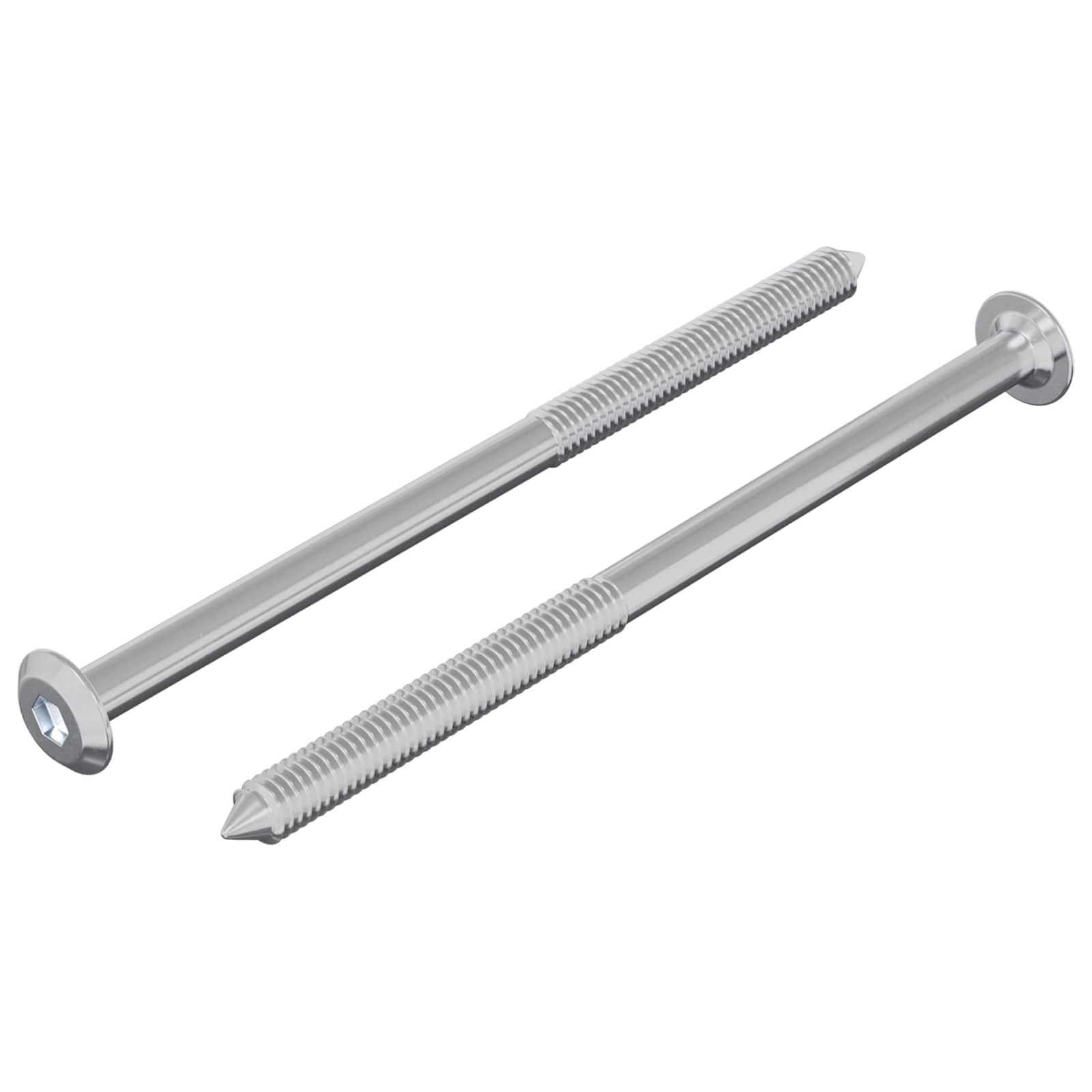 vidaxxl perno 2uds plata m6 x 100 mm acero