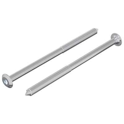 vidaxxl perno 2uds plata m6 x 100 mm acero