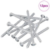Vidaxl bout 12 pcs zilver m6 x 100 mm staal