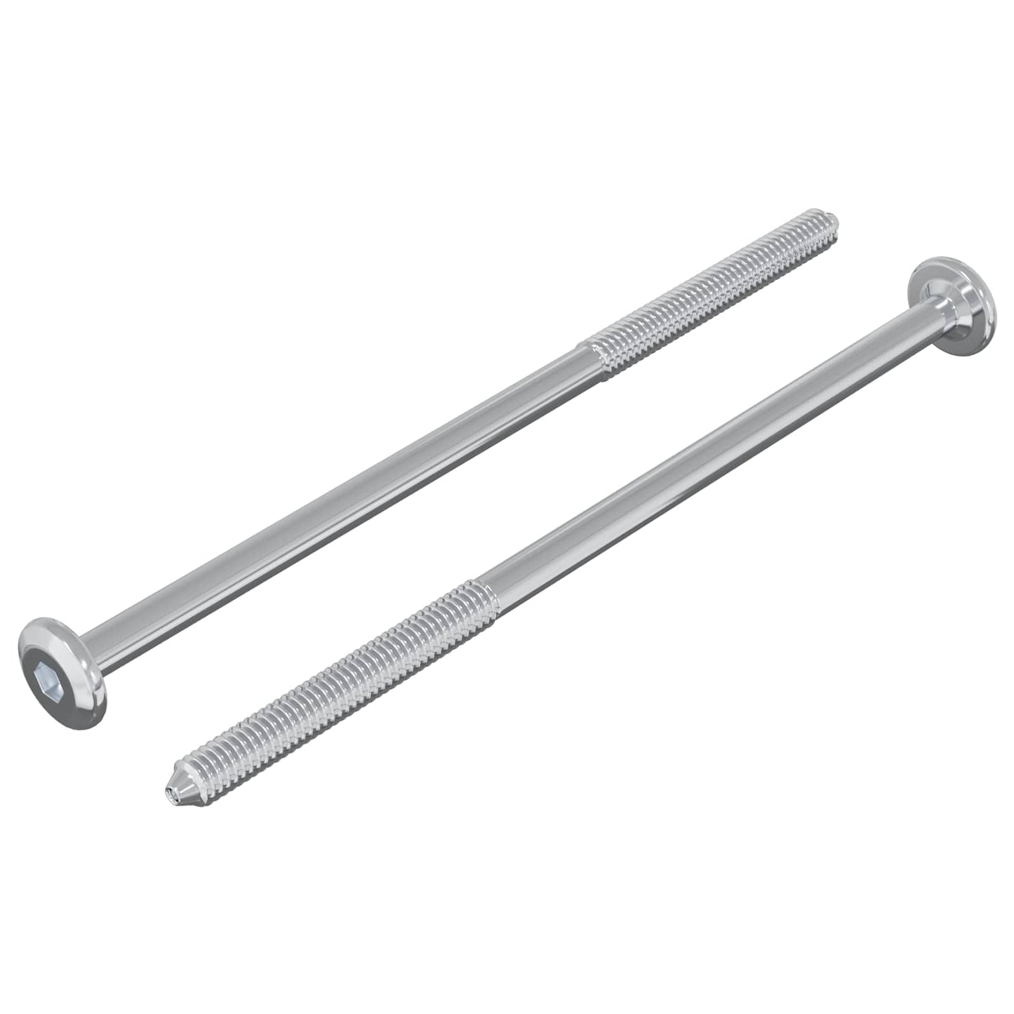 Vidaxl bout 2 pcs zilver m6 x 120 mm staal