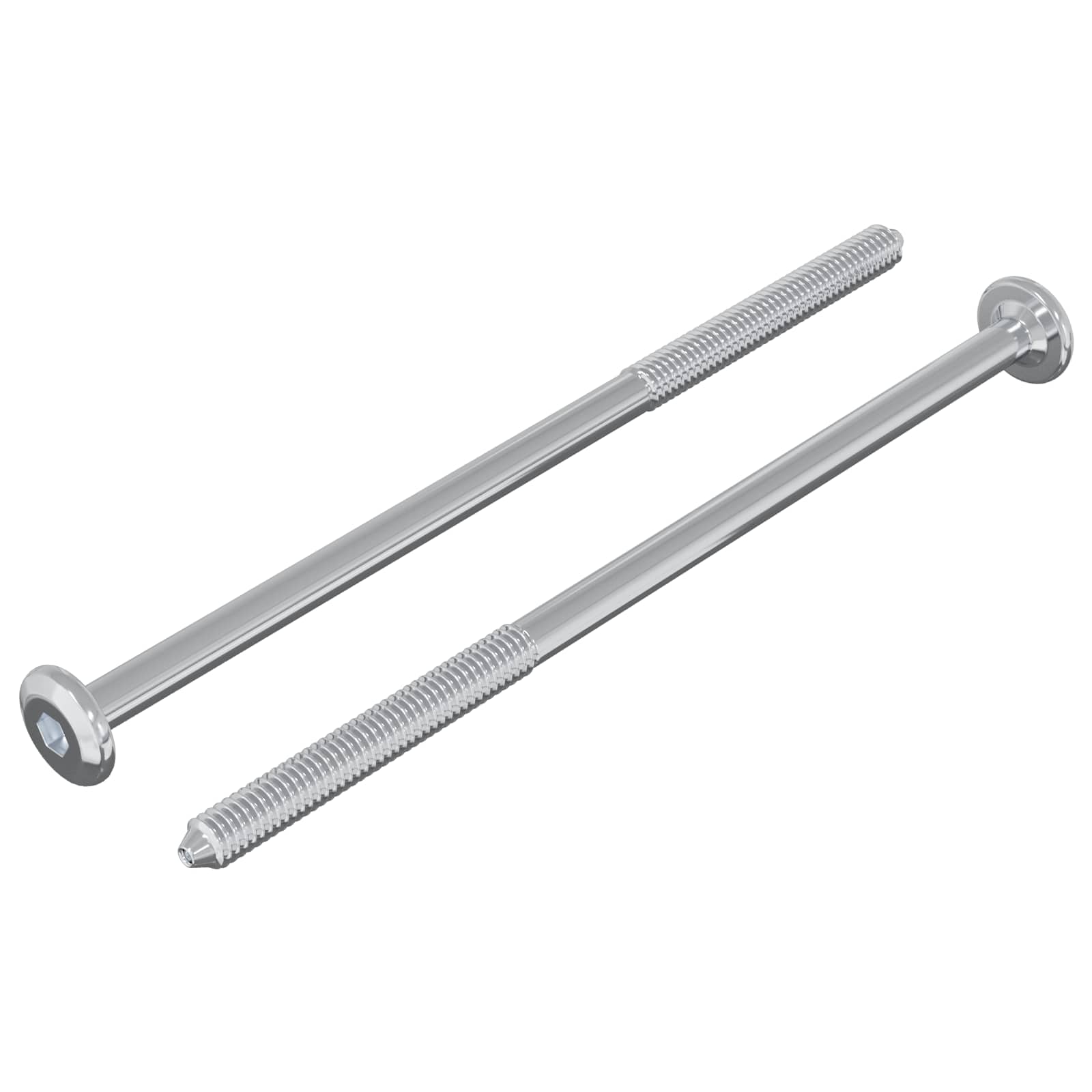 Vidaxl bout 2 pcs zilver m6 x 120 mm staal