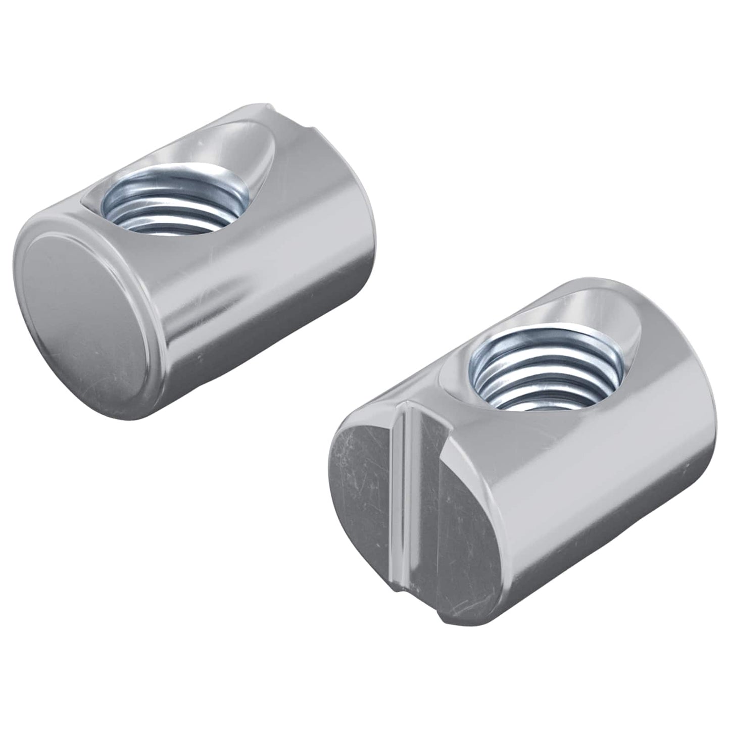 Vidaxl meubel barrelmoer 2 pcs verzinkt m6 x 13 mm ijzer